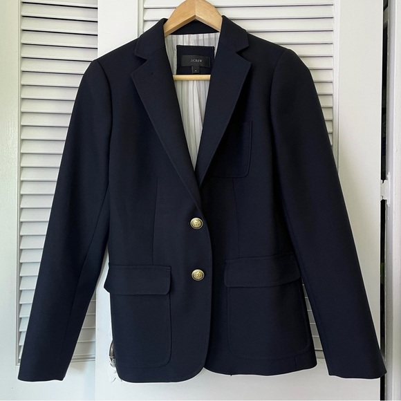 J. Crew Rhodes 100% Italian Wool Blazer Office Career Preppy | Darkest Navy | 4 - Picture 3 of 16